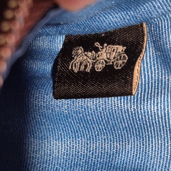 Authentic Coach Brown and Blue Wristlet - Picture 6 of 12